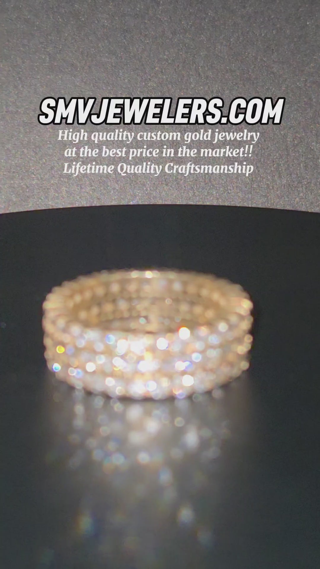 3 Row Diamond Eternity Band