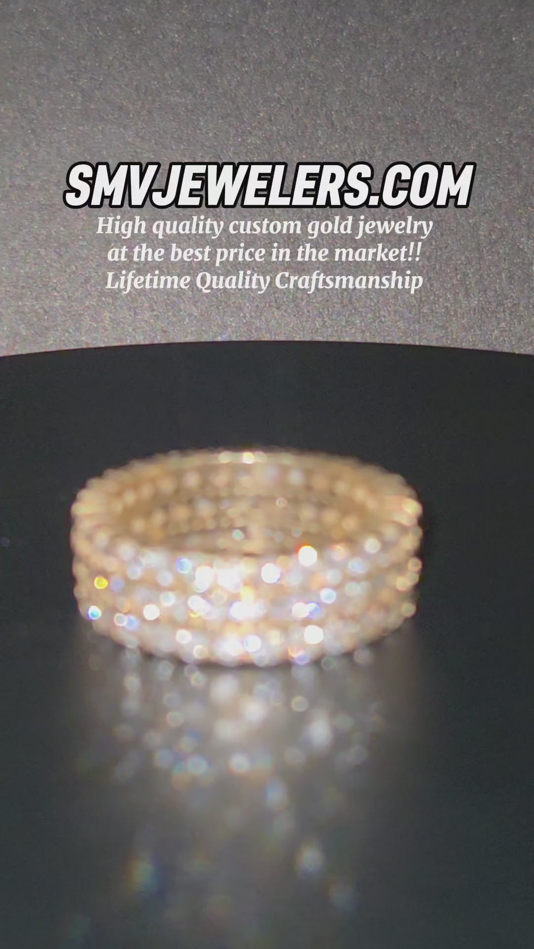 3 Row Diamond Eternity Band