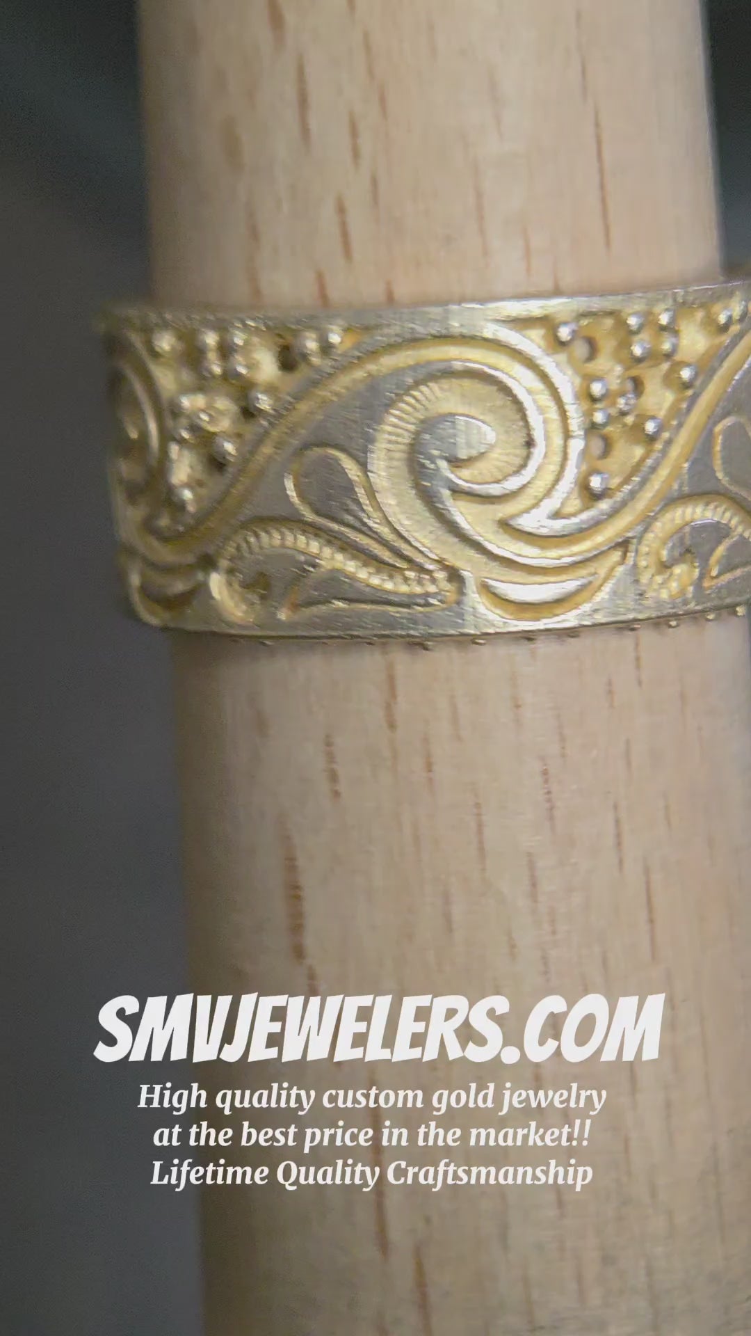 Scroll-work Diamond Band