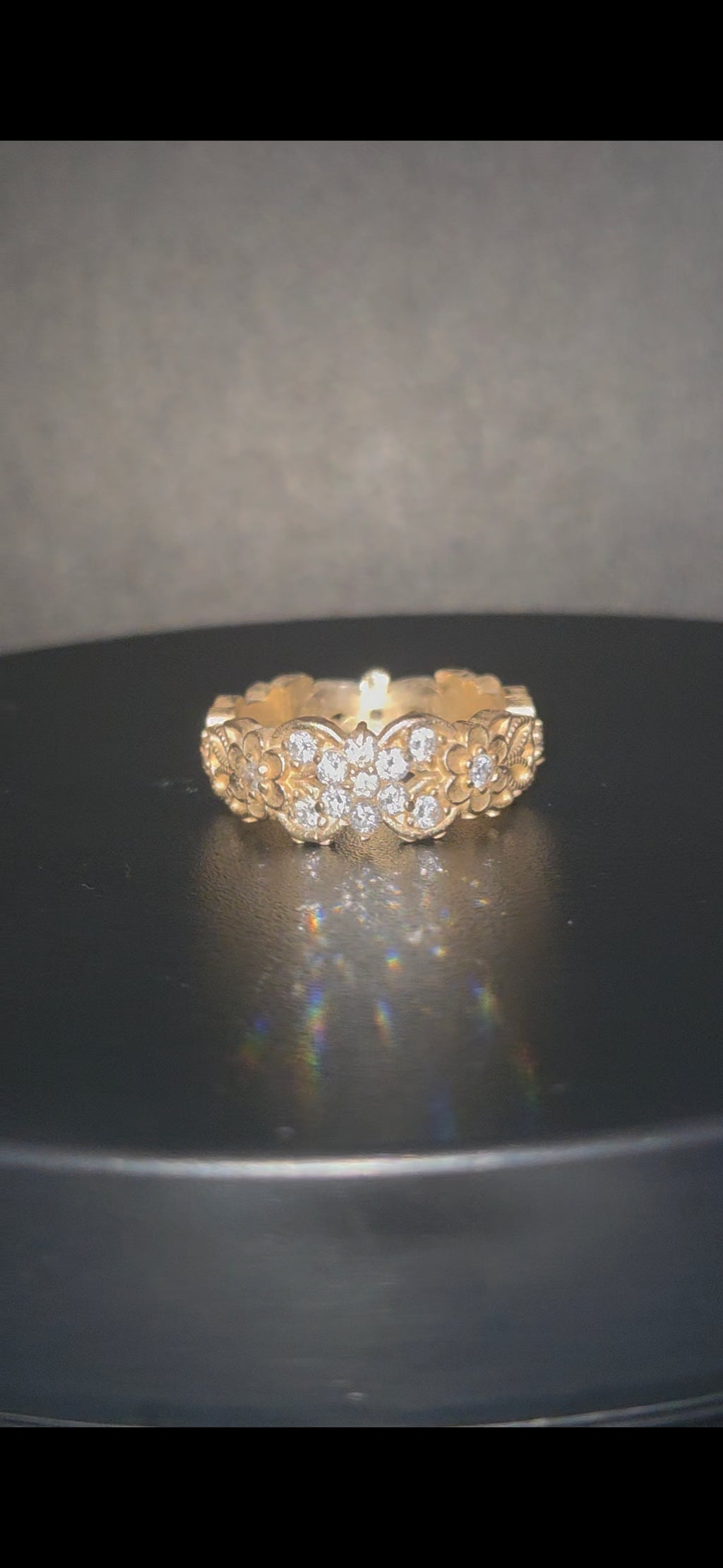 Diamond Cluster Flower Band