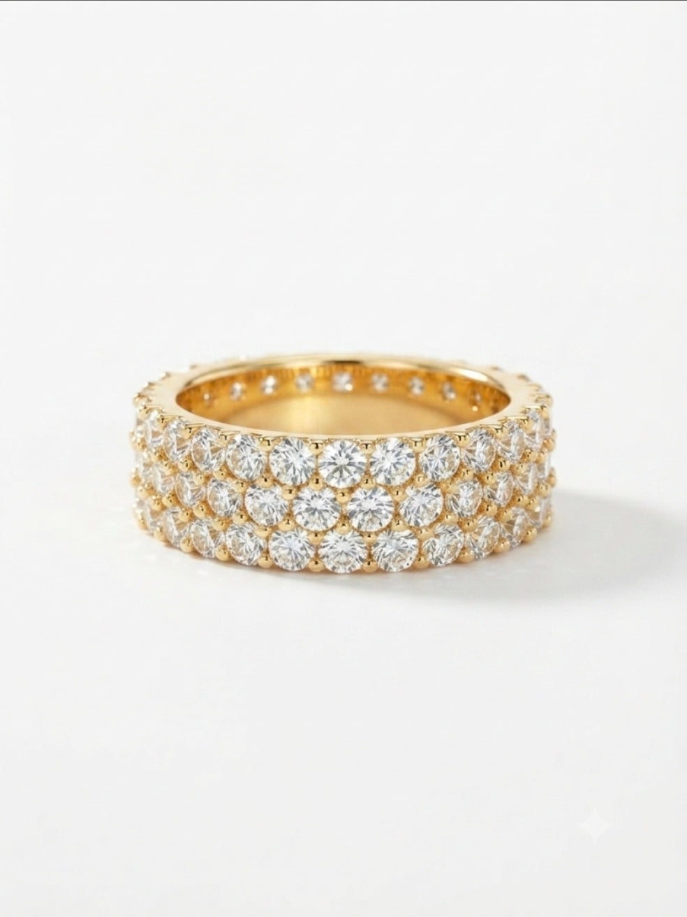3 Row Diamond Eternity Band