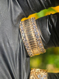 Fluted Gold and Diamond Band
