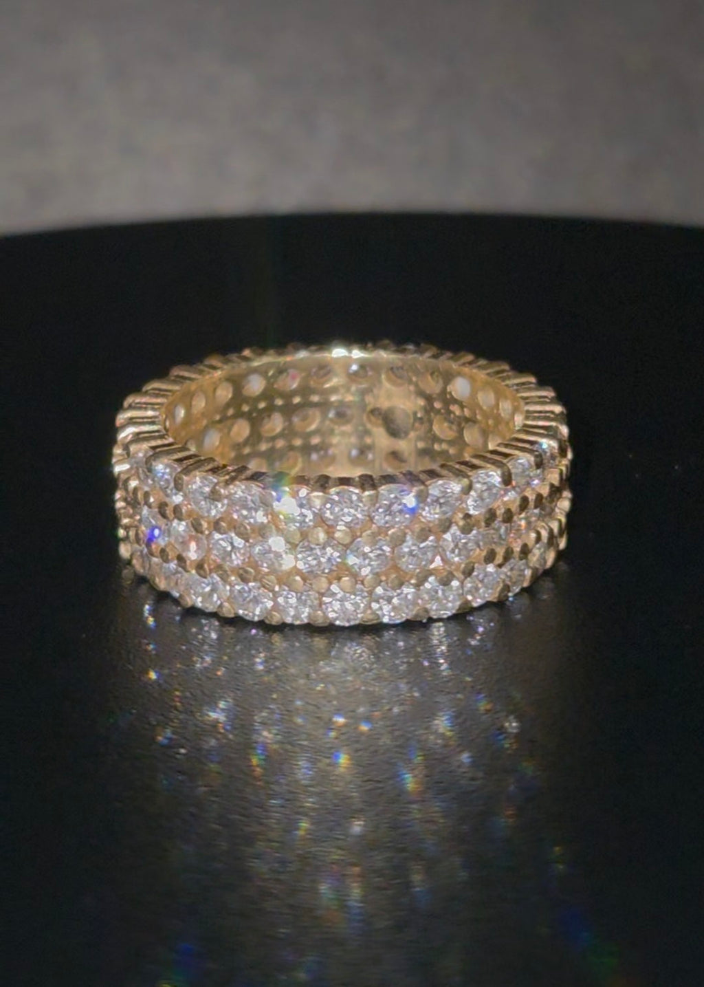 3 Row Diamond Eternity Band