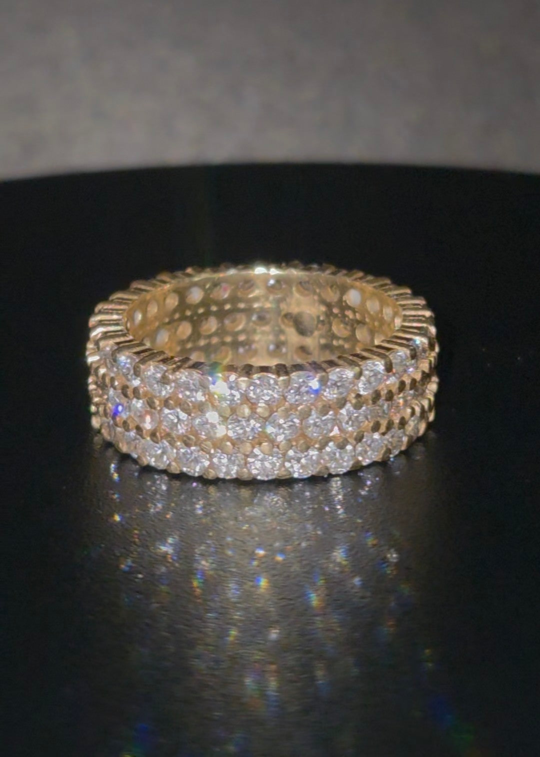 3 Row Diamond Eternity Band