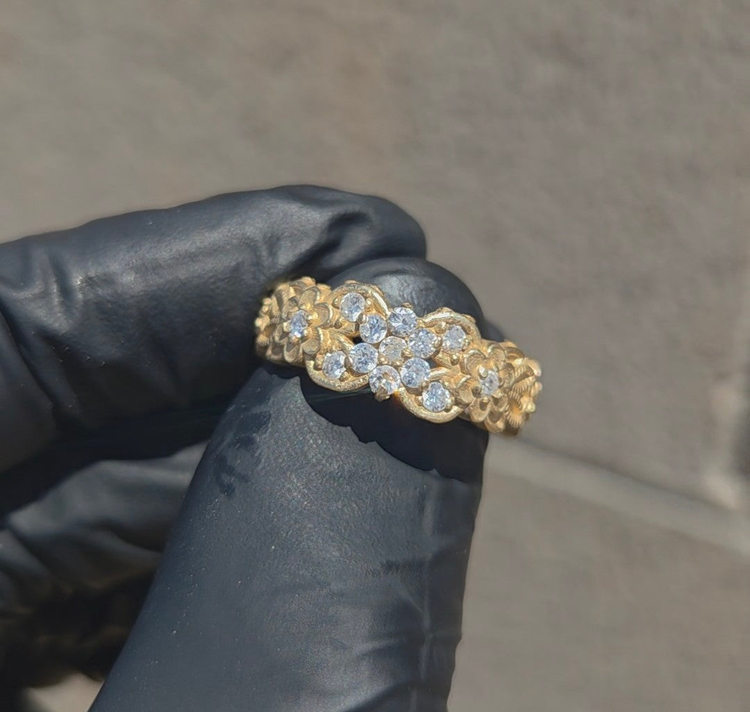 Diamond Cluster Flower Band
